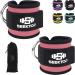 Seektop foot cable cable train kickbacks foot loops cable train foot loops for fitness training gym comfortable padded foot loops for women and men pink