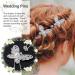 OIIKI 20 PCS Wedding Bridal Hair Pins - Pearl Butterfly & Rhinestone Flower U Shape Clips for Women & Girls - Buy Online on GoSupps.com