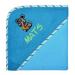 Wolimbo hooded towel personalized with name and motif - Aqua-Petrol - 80x80 cm - for babies and children 80x80cm Blue-light blue