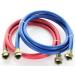 Kelaro 2 Pack Color Coded Rubber Washing Machine Hoses - 4 Foot Length - Buy Online on GoSupps.com