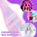 14 Pcs Colored Clip in Hair Extensions - 22 Inch Highlights Hairpieces, Synthetic Hair for Girls & Women - Pink/Blue/White/Purple - Perfect for Parties - Buy Online on GoSupps.com