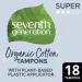 SEVENTH GENERATION Free & Clear Super Tampons with Applicator - 18 Count | Eco-Friendly & Chemical-Free - Buy Online on GoSupps.com