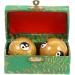 Gleavi 10 STK Metal Massage Balls - Hand & Foot Stress Relief Ball Set for Adults | Massage Globe Hand Roller Balls in Brocade Box - Buy Online on GoSupps.com