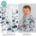 100% Cotton Two-Way Zipper Baby Sleepsuit Unisex Romper 3-6 Months Navy Clouds - Buy Online on GoSupps.com