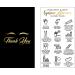 BRAWNA 100 Pck PMU Eyeliner Aftercare Thank You Cards - PMU Supplies - Microblading Kit - Black 100 English Black Eyeliner