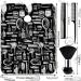 FEBSNOW Hair Cutting Cape Kit - Professional Waterproof Barber Cape with Neck Duster Brush | Adjustable Floral Hairdressing Supplies for Adults - Buy Online on GoSupps.com