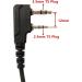KS K-STORM Covert Acoustic Tube Walkie Talkie Earpiece Headset with Mic for Kenwood Two Way Radio - PU Material, Black - Buy Online on GoSupps.com