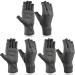 3 Pairs Compression Craft Arthritis Hands Gloves Fingerless Pressure Gloves Joint Relief Hand Gloves for Quilting Support Sewing Knitting Typing Household Duties (Gray L) Gray L
