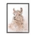 Stupell Industries No Drama Llama Shaggy Hair Animal Abstract Portrait Designed by Debi Coules Black Framed Wall Art 24 x 30 Brown