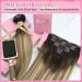 Youngsee 30 cm Real Hair Clip-In Extensions - Balayage Dark Brown Ombre Light Blonde 80g - 7 Pieces - Buy Online on GoSupps.com