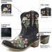 ZGRZPMGR Women's Western Cowgirl Embroidered Ankle Boots - Black (9.5-10) - Buy Online on GoSupps.com