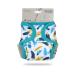 Petit Lulu Cloth Nappy Wrap | One Size (11-35.2 lbs) | Snaps | Washable Diaper Wrap | Cloth Nappies | Made in Europe (Turquoise Feathers)