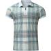 Collar Stripe Sleeve Men's Blouse Polos Shirt Splice Casual Zipper Turn Down Men's Blouse Floral Long Sleeve Dress Shirt Men Crewneck Plus Size Sweatshirts Shirts 3XL Blue - Buy Online on GoSupps.com