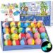 Bombes de bain pour enfants 24 bombes de bain avec surprise phosphorescente l'int rieur bain moussant color naturel et biologique pour enfants cadeau parfait pour gar ons et filles