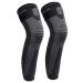 Full Leg Sleeves Long Compression Leg Sleeve Knee Sleeves Protect Leg, for Man Women Basketball, Arthritis Cycling Sport Football, Reduce Varicose Veins and Swelling of Legs(Pair) Black-Updated 3X-Large (1 Pair)