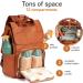 Baby Uma Diaper Bag with Diaper Pad | Large Capacity Backpack with Insulated Bottle Holders & Laptop Compartment | Stylish Synthetic Leather Stroller Bag in Camel Brown - Buy Online on GoSupps.com