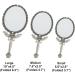 Double Sided Magnification Metal Makeup Mirror - Butterfly Design, Folding Handle Stand for Travel - Large Tin (Matt Gray) - Buy Online on GoSupps.com