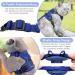 Adjustable Deep Blue Cat Dishes Set | Perfect for Cats & Kittens - International Shipping Available - Buy Online on GoSupps.com