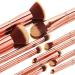 11-piece brush set with cosmetic bag by BHcosmetics made of metal rose-colored