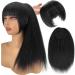 Allyreetress Yaki Drawstring Ponytail with Bangs - Long Yaki Straight Ponytail Extension for Black Women Synthetic Hairpiece Clip in Ponytails Extension for Daily Party Use (black) 20 inches with bangs black - Buy Online on GoSupps.com