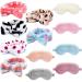 BELATO Party Favors for Teenager Girl Plush Sleep Eye Mask and Plush Bow Spa Headbands for Girls and Adult Eye Protection One Size 12.0 Count