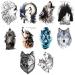 Ooopsiun 10 Sheets Large Wolf Temporary Tattoos For Men Kids  Cool Waterproof Body Fake Tattoo Sticker for Men Women 3D Wolf Large Arm Tattoos