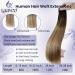 Buy Laavoo 55cm Ombre Brown Real Hair Extensions - 100g Balayage Tresses for Stunning Look - Buy Online on GoSupps.com