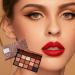 10 Makeup Pallet for Eyes - 15 Colors Matte Eyeshadow Palette | Pigmented Shimmer Eye Shadow Palette Blendable Long Lasting Waterproof Makeup Kit Kot-au - Buy Online on GoSupps.com