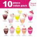 Expressions 10pc Ice Cream Sundae Lip Gloss Collection | Kids Makeup Set | Glittery Dessert Flavored Gloss - Buy Online on GoSupps.com