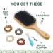 Natural Boar Bristle Hair Brush Set - 6 Pieces for All Hair Types, Detangling and Shine Enhancing - Buy Online on GoSupps.com