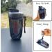 Qavi Protein Shaker Bottle 590ml Black - Stainless Steel Mixing Wire Ball, Tritan Material, BPA Free, Leakproof & Odourless - Buy Online on GoSupps.com