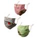 Touchstone Floral Fabric Adjustable Filter Pocket Nose Bridge Double Layer Cotton Face Mask Reusable Washable for Men Women (Pack of 3).Gray Green Pink