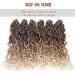 Goddess Faux Locs Crochet Hair 6 Pack - Beach Locs Afro Dreadlocks Ombre Synthetic Braids - 4/27/613 18 Inch - New Hairstyle - Buy Online on GoSupps.com