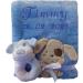 Wuff-Dogsworld Personalized Baby Blanket | Custom Name Embroidery & Gift Set - Baby Rattle or Socks for Baptism & Birth (Boy/Girl) - Buy Online on GoSupps.com