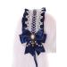 Buy C-04-1 Blue Maid Lolita Headband with Bow & Pearl Necklace | Gothic Hair Accessory | International Shipping Available - Buy Online on GoSupps.com