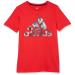 adidas Boys' Short Sleeve Cotton Jersey Logo T-Shirt Tee X-Large Vivid Red