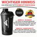 Buy Original Fitness 800ml Protein Shaker with Sieve - BPA Free Scale & Excecacy-proof Design for Creamy Whey Protein Shakes - Deluxe Black - Buy Online on GoSupps.com
