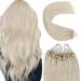 Youngsee real hair extensions microring blonde microring extensions real hair platinum blonde microring hair extensions 55cm micro loop extensions real hair remy smooth 50g/50s #60a 55 cm-micro- #60A