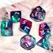 Galaxy Dice Set - Dark Green Mix Purple Crystal DND Dice Set for Board Game - Buy Online on GoSupps.com