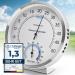 MAVORI 2in1 thermometer & hygrometer made of stainless steel |Analog Hygrometer & Thermometer |Air humidity knife & room thermometer inside for your healthy indoor climate | 12.5cm