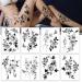 Temporary tattoos for women sexy thigh chest shoulder stomach Large flower huge fake tattoos Exquisite and aesthetic Designed By Real Tattoo Artists | Roarhowl tattoo rose 8 sheets Pattern 18