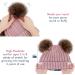 Simplicity Warm Kids Winter Hat with Pompom Ears - Pink Plush Lined Beanie for Boys and Girls - Buy Online on GoSupps.com