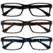 The reading glasses are underway black brown blue readers value 3-pack men women uvr3092bk_br_bl +1.50 black brown blue +1.50 dioptries