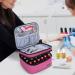 LUXJA Nail Polish Carrying Case - Pink | Holds 20 Bottles (15ml) | Portable Organizer Bag for Manicure Set - Buy Online on GoSupps.com