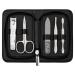 Chali manicure set 5 -part - stainless steel nail set for men and women with etui - nail scissors nail clippers tweezers glass nail files nail shaver