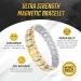 Magnetrx Ultra-Strong Magnetic Tapes for Men - Adjustable Wristband with Size Tool (Silver & Gold) - Shop Internationally! - Buy Online on GoSupps.com