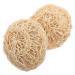 Healeved 2pcs Cleaning Bath Ball Exfoliator for Bath Bathing Sponges Face Facial Accessories Flexible Loofah for Women Shower Sponge Bathroom Shower Ball Shower Brush Body Sisal 11X10.5X3CM Khaki