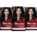 Brillance intensive color cream 890 black (160 ml) permanent hair color with diamond gloss and care conditioner for 10 weeks color intensity 170 ml (3-pack)