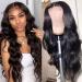 NewYou Body Wave Lace Front Wigs Human Hair for Black Women 4x4 Lace Closure Wigs Human Hair Pre Plucked With Baby Hair 150% Density Brazilian Virgin Human Hair Wigs Natural Color 16 Inch 16 Inch Body Wave Lace Front Clo...