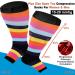 Ancrina Knee-High Compression Stockings for Women - 15-25 mmHg Open Toe Toeless Support Socks in Rainbow Colors Large 3XL-4XL Calf Width - Buy Online on GoSupps.com
